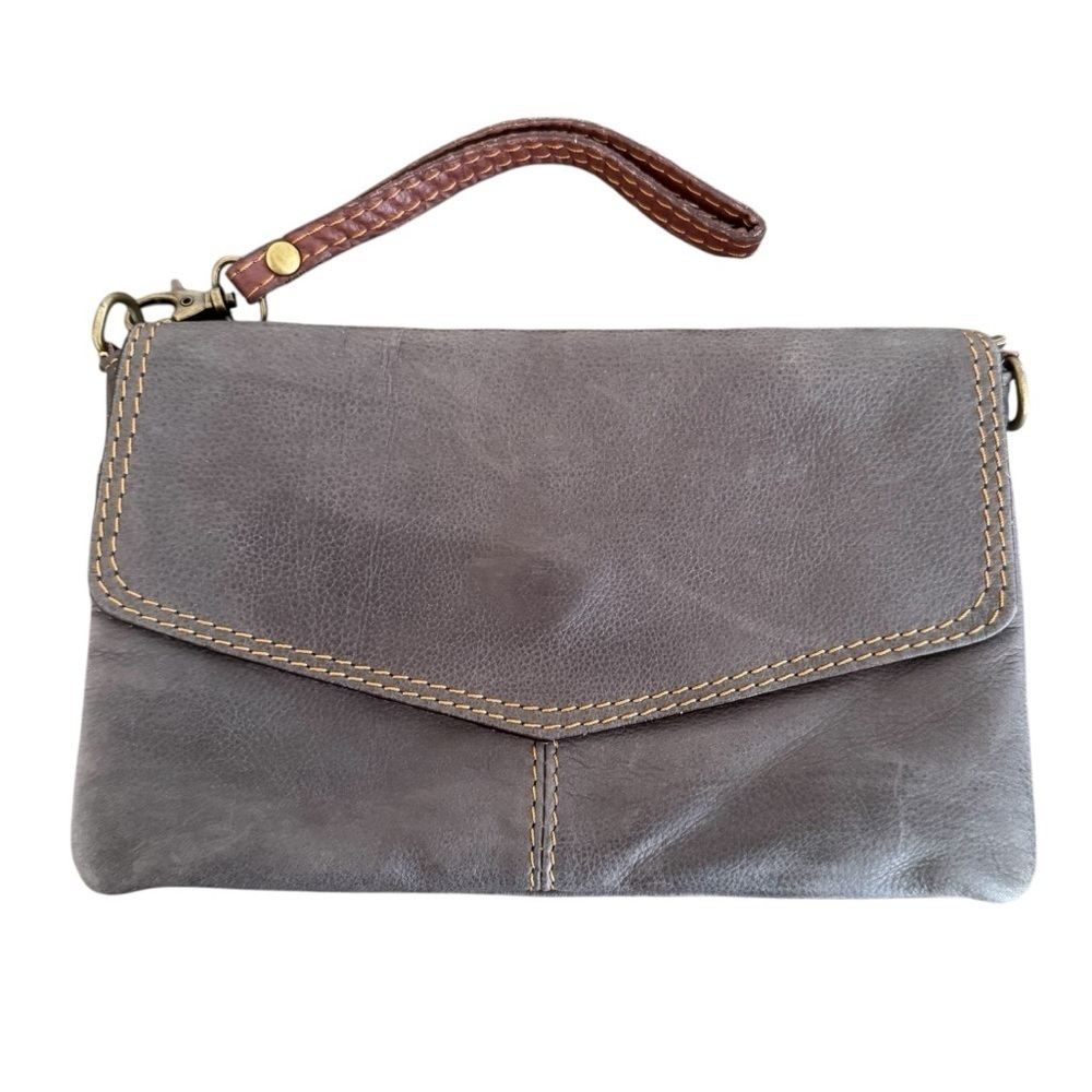100% Toscana Genuine Leather Brown Handbag Wristlet Small Purse Italy - Picture 1 of 7